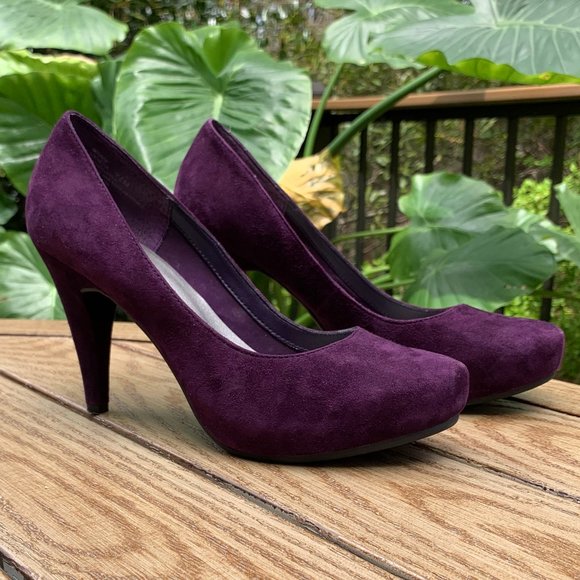 Me Too Shoes - Me Too Locket Suede Platform Stiletto Heels